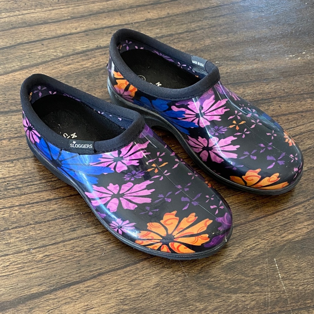 Sloggers Vibrant Floral Origional Garden Clogs size 7